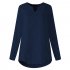 Women Fashion V Neck Lace Embroidered Long sleeved Shirt