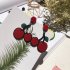 Women Fashion Vivid Color Acrylic Fruit Flower Design Earrings Kiwi