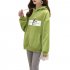 Women Fleece Lined Long Sleeved Thicken Hoodie for Students in Autumn Winter Pink L