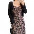 Women Floral Printing Dress Fashion Square Collar Spaghetti Strap A line Skirt Casual High Waist Pullover Sundress As shown M