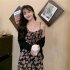 Women Floral Printing Dress Fashion Square Collar Spaghetti Strap A line Skirt Casual High Waist Pullover Sundress As shown XL