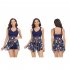 Women Floral Printing Swimsuit Summer Fashion Mesh Skirt Split Swimwear For Hot Spring Beach Party X2305 lime green XL