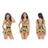 Women Floral Printing Swimsuit Summer Fashion Mesh Skirt Split Swimwear For Hot Spring Beach Party J2318 red flower S