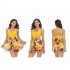 Women Floral Printing Swimsuit Summer Fashion Mesh Skirt Split Swimwear For Hot Spring Beach Party Q2323 navy blue mesh skirt XL