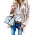 Women Furry Coat Solid Color Long Sleeve Lapel Soft Fleeced Jacket Outwear Top