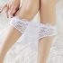 Women G string Lace Floral Open Crotch Seamless Low Waist Sexy Underwear Erotic Briefs Panties red One size
