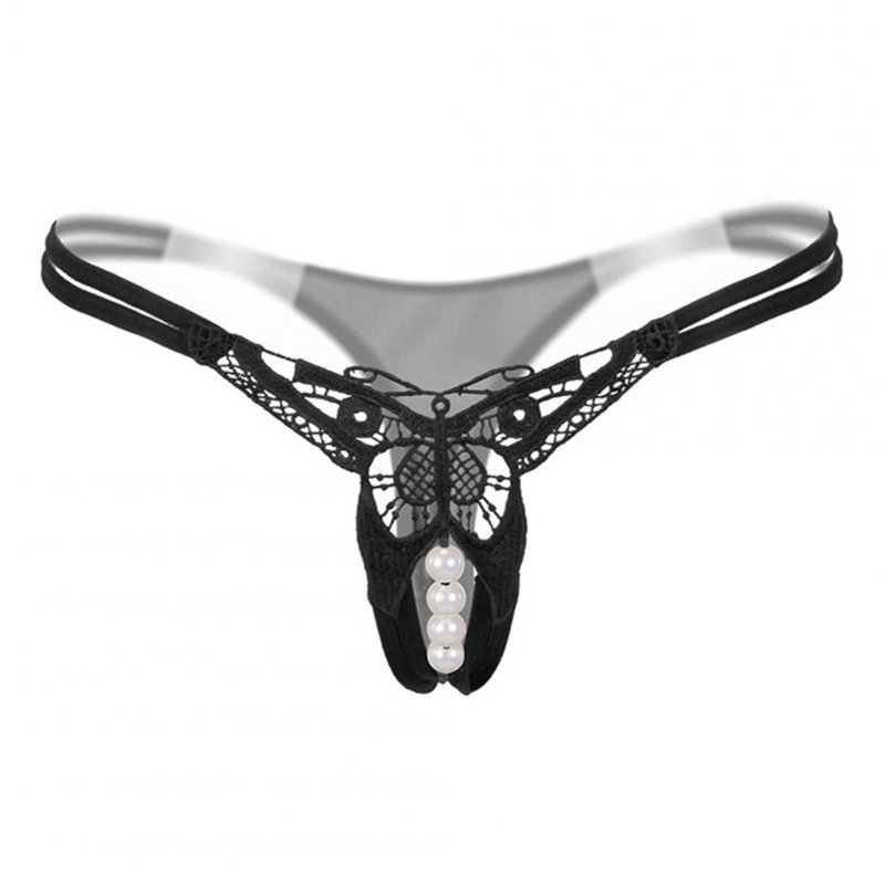 Women G-string Sexy Underwear Lace Ladies Panties Underwear Pants Thong 2163 # Black_One size