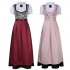 Women Germen Traditional Oktoberfest Costumes Classic Dress Three Pieces Suit Pink DE Size 38