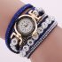 Women Girl Retro Exquisite Weaving Crystal Casual Bracelet Quartz Watch