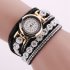 Women Girl Retro Exquisite Weaving Crystal Casual Bracelet Quartz Watch