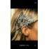 Women Girls Hair Clips Fashion Letter Crystal Hair Accessories Silver GLAM
