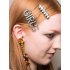 Women Girls Hair Clips Fashion Letter Crystal Hair Accessories Silver GLAM