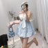 Women Girls Summer Sweet Dress Bow Design Sleeveless High Waist Dating Cute Fashion Ball Gown Princess Dress black  XL