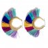 Women Gorgeous Fan shaped Tassel Earrings Elegant Eardrop Ornament Birthday Gift