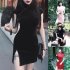 Women Halloween Cheongsam Retro Dress Dress Dark Sexy Dress red S