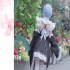Women Halloween Cosplay Costume Maid Outfit white L