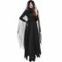 Women Halloween Horror Ghost Bride Costume Goth Vampire Black Dress Witch Dress Party Death Cosplay Costumes black M