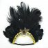 Women Halloween Xmas Festival Vacation Night Club Cocktail Carnival Party Belly Dance Show Headdress Feather Headwear Costume red