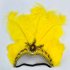 Women Halloween Xmas Festival Vacation Night Club Cocktail Carnival Party Belly Dance Show Headdress Feather Headwear Costume yellow
