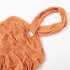 Women Halter Crop Top Ruched Sleeveless Solid Color Casual Tank Top Sexy Backless Slim Fit Cami Tops Brown L