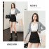 Women High Waist Bodycon Short Skirt Sexy Lace up Drawstring Simple Elegant Solid Color A line Skirt coffee color M