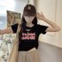 Women Hollow Out Short T shirt Summer Short Sleeves Slim Fit Crop Tops Elegant Round Neck Pullover Blouse White XL