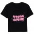 Women Hollow Out Short T shirt Summer Short Sleeves Slim Fit Crop Tops Elegant Round Neck Pullover Blouse White XL