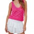 Women Hollow Sweater Tank Tops Knit Vest Comfortable Breathable V Neck Solid Color Summer Casual Sleeveless Tops White S