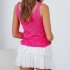 Women Hollow Sweater Tank Tops Knit Vest Comfortable Breathable V Neck Solid Color Summer Casual Sleeveless Tops White S