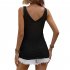 Women Hollow Sweater Tank Tops Knit Vest Comfortable Breathable V Neck Solid Color Summer Casual Sleeveless Tops black XL