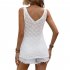 Women Hollow Sweater Tank Tops Knit Vest Comfortable Breathable V Neck Solid Color Summer Casual Sleeveless Tops black XL