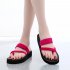 Women Home Anti slip Foam Sole Comfortable Flat Heel Fashion Slipper red 36 23CM