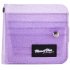 Women ID Bank Card Bag Transparent PVC Credit Business Card Holder Organizer with Landyard purple