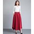 Women Irregular Cropped Pants Trendy Elegant High Waist Large Size Casual Loose Solid Color Wide leg Pants red 3XL
