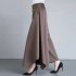 Women Irregular Cropped Pants Trendy Elegant High Waist Large Size Casual Loose Solid Color Wide leg Pants red 3XL