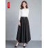 Women Irregular Cropped Pants Trendy Elegant High Waist Large Size Casual Loose Solid Color Wide leg Pants red 3XL