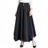 Women Irregular Cropped Pants Trendy Elegant High Waist Large Size Casual Loose Solid Color Wide leg Pants red 3XL