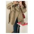 Women Jacket Double Breasted Trench Coat Windbreaker Jacket Autumn Trench Coat Stylish Loose Top For Commuting Traveling black L