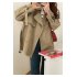 Women Jacket Double Breasted Trench Coat Windbreaker Jacket Autumn Trench Coat Stylish Loose Top For Commuting Traveling black 3XL