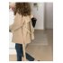 Women Jacket Double Breasted Trench Coat Windbreaker Jacket Autumn Trench Coat Stylish Loose Top For Commuting Traveling black 3XL