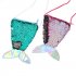 Women Kids Mermaid Tail Sequins Coin Purse Girls Crossbody Bags Sling Card Holder Pouch Gift   Light Green