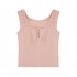 Women Knitted Tank Tops Summer U neck Slim Fit Crop Tops Sexy Slim Fit Simple Solid Color Sleeveless Shirt pink L