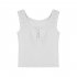 Women Knitted Tank Tops Summer U neck Slim Fit Crop Tops Sexy Slim Fit Simple Solid Color Sleeveless Shirt White L