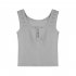 Women Knitted Tank Tops Summer U neck Slim Fit Crop Tops Sexy Slim Fit Simple Solid Color Sleeveless Shirt White L