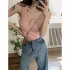 Women Knitted Tank Tops Summer U neck Slim Fit Crop Tops Sexy Slim Fit Simple Solid Color Sleeveless Shirt White L