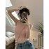 Women Knitted Tank Tops Summer U neck Slim Fit Crop Tops Sexy Slim Fit Simple Solid Color Sleeveless Shirt White L