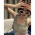 Women Knitted Tank Tops Summer U neck Slim Fit Crop Tops Sexy Slim Fit Simple Solid Color Sleeveless Shirt White L