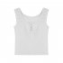 Women Knitted Tank Tops Summer U neck Slim Fit Crop Tops Sexy Slim Fit Simple Solid Color Sleeveless Shirt White XXL