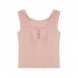 Women Knitted Tank Tops Summer U neck Slim Fit Crop Tops Sexy Slim Fit Simple Solid Color Sleeveless Shirt pink L