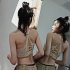 Women Lace Bra Underwear Sexy Cross Beautiful Back Design Unpadded Full Coverage Bra Bottom Tube Top White One size fits all